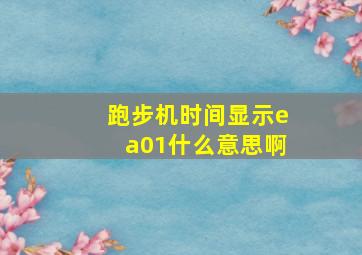 跑步机时间显示ea01什么意思啊