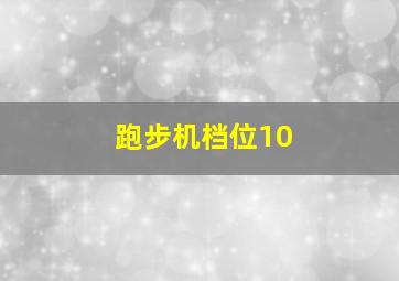 跑步机档位10