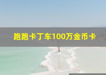 跑跑卡丁车100万金币卡