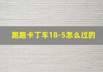 跑跑卡丁车18-5怎么过的