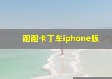 跑跑卡丁车iphone版