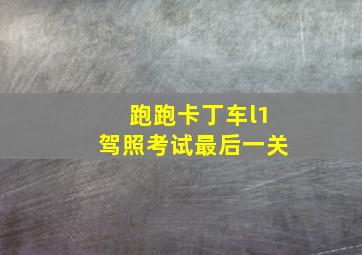 跑跑卡丁车l1驾照考试最后一关