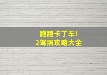 跑跑卡丁车l2驾照攻略大全