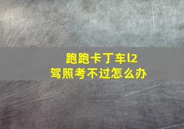 跑跑卡丁车l2驾照考不过怎么办