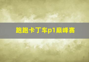 跑跑卡丁车p1巅峰赛