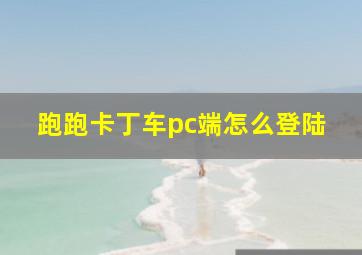 跑跑卡丁车pc端怎么登陆