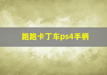 跑跑卡丁车ps4手柄