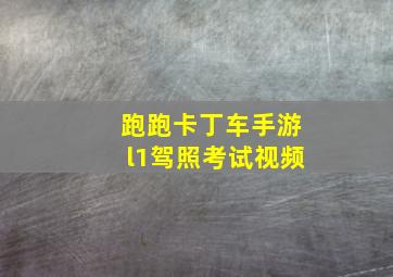 跑跑卡丁车手游l1驾照考试视频