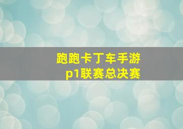 跑跑卡丁车手游p1联赛总决赛