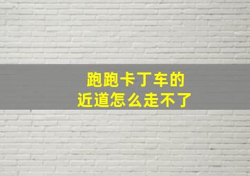 跑跑卡丁车的近道怎么走不了