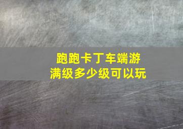 跑跑卡丁车端游满级多少级可以玩