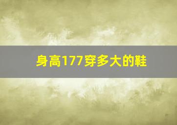 身高177穿多大的鞋