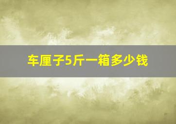 车厘子5斤一箱多少钱