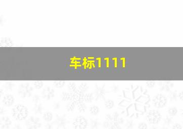 车标1111