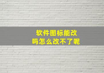 软件图标能改吗怎么改不了呢