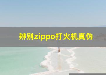 辨别zippo打火机真伪