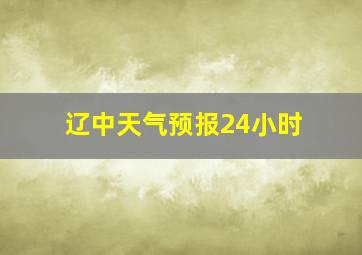 辽中天气预报24小时