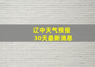 辽中天气预报30天最新消息