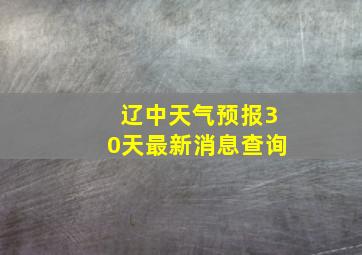 辽中天气预报30天最新消息查询