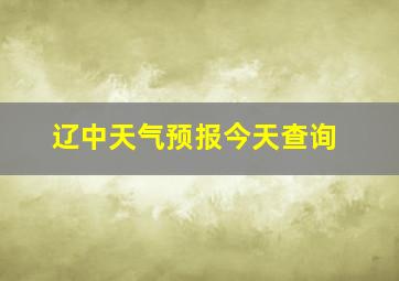 辽中天气预报今天查询