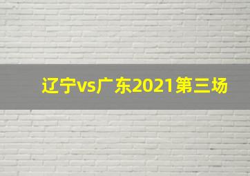 辽宁vs广东2021第三场