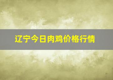 辽宁今日肉鸡价格行情