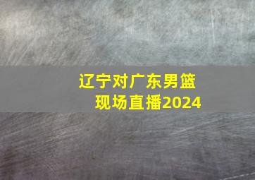 辽宁对广东男篮现场直播2024