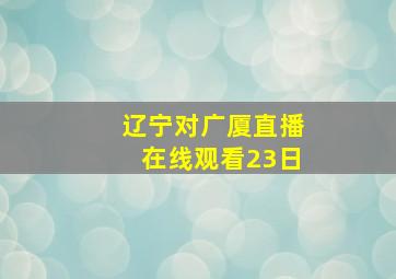 辽宁对广厦直播在线观看23日