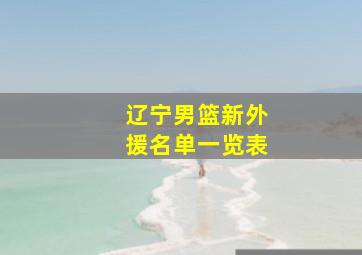 辽宁男篮新外援名单一览表