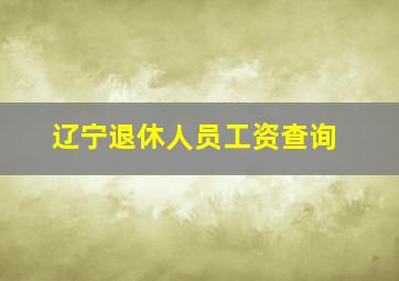 辽宁退休人员工资查询