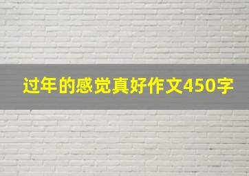 过年的感觉真好作文450字