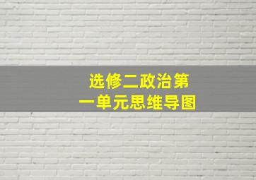 选修二政治第一单元思维导图