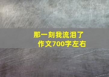 那一刻我流泪了作文700字左右