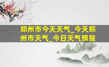 郑州市今天天气_今天郑州市天气_今日天气预报