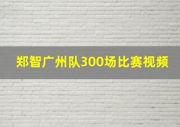 郑智广州队300场比赛视频