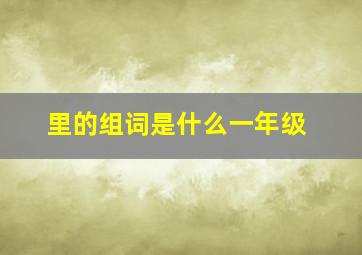 里的组词是什么一年级