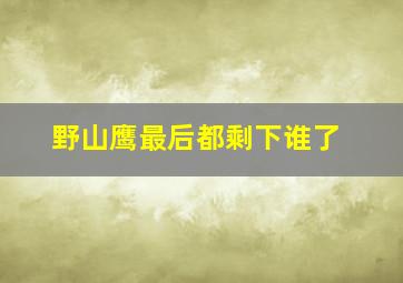 野山鹰最后都剩下谁了