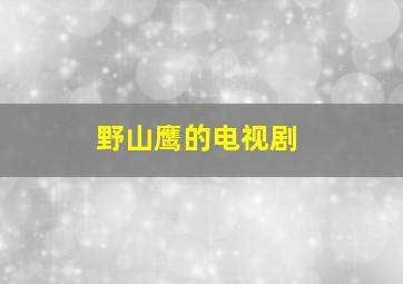 野山鹰的电视剧