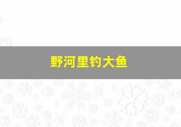 野河里钓大鱼