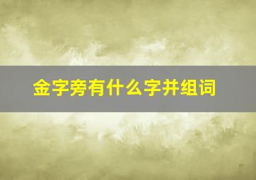 金字旁有什么字并组词