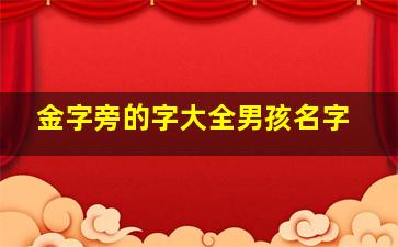 金字旁的字大全男孩名字