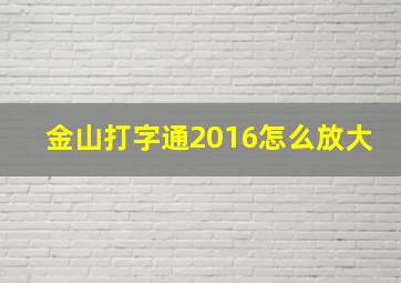 金山打字通2016怎么放大