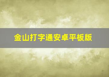 金山打字通安卓平板版