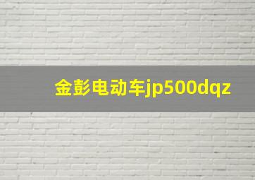 金彭电动车jp500dqz