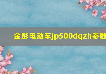 金彭电动车jp500dqzh参数