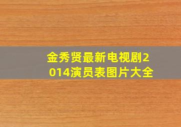 金秀贤最新电视剧2014演员表图片大全