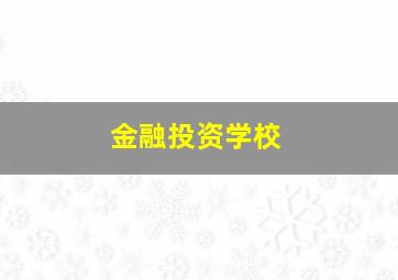 金融投资学校