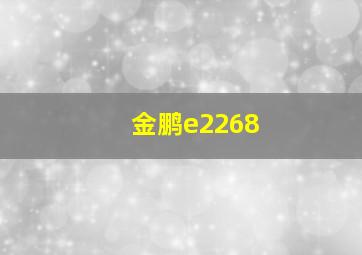 金鹏e2268