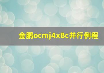 金鹏ocmj4x8c并行例程