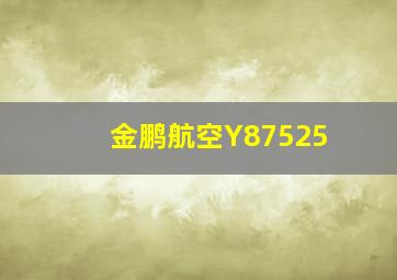 金鹏航空Y87525